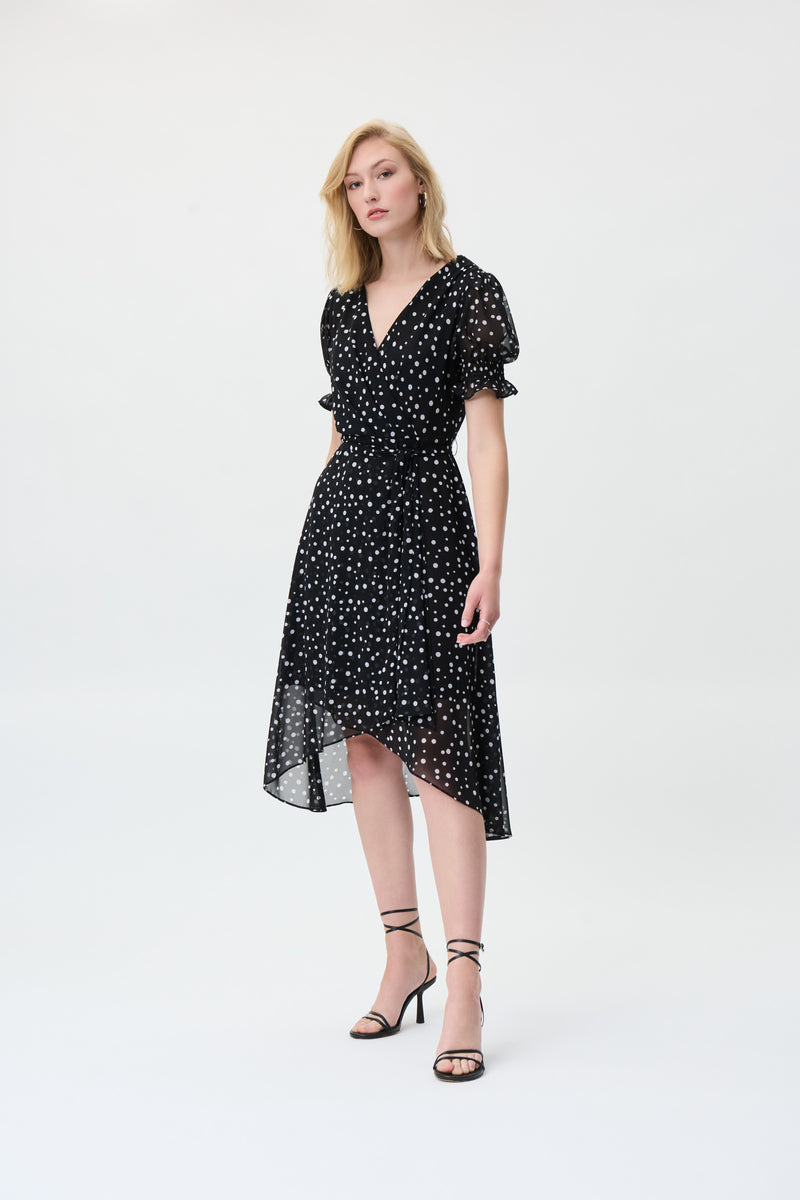 Polka dot sale wrap dress