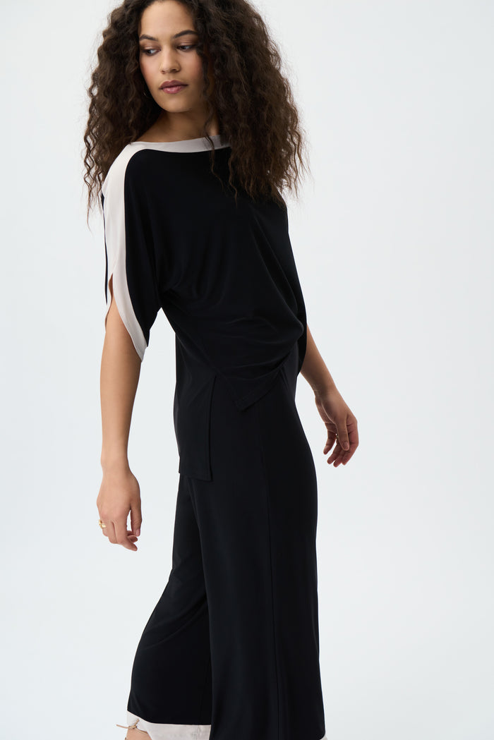 charisma Dolman Sleeve Jumpsuit Top Black/Moonstone
