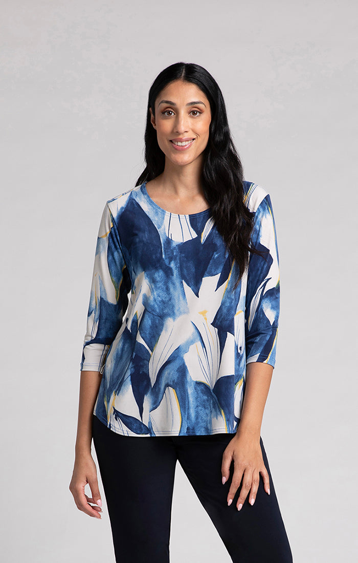 charisma Go To Classic T Relax Print Top Water Reflections